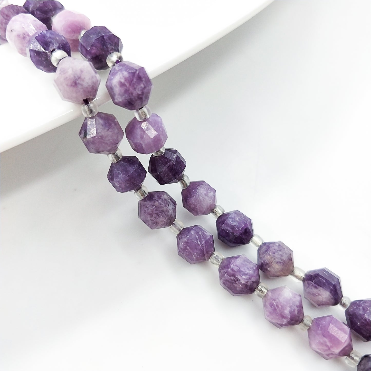 -------DIY 8mm olive faceted gemstone beads