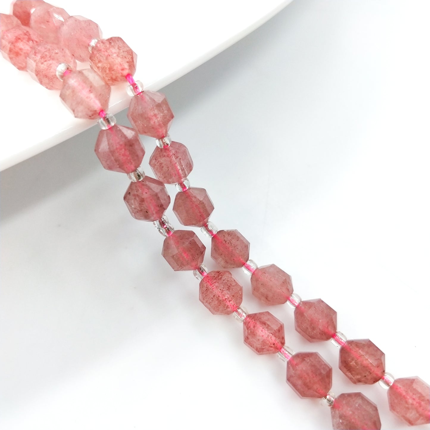 -------DIY 8mm olive faceted gemstone beads