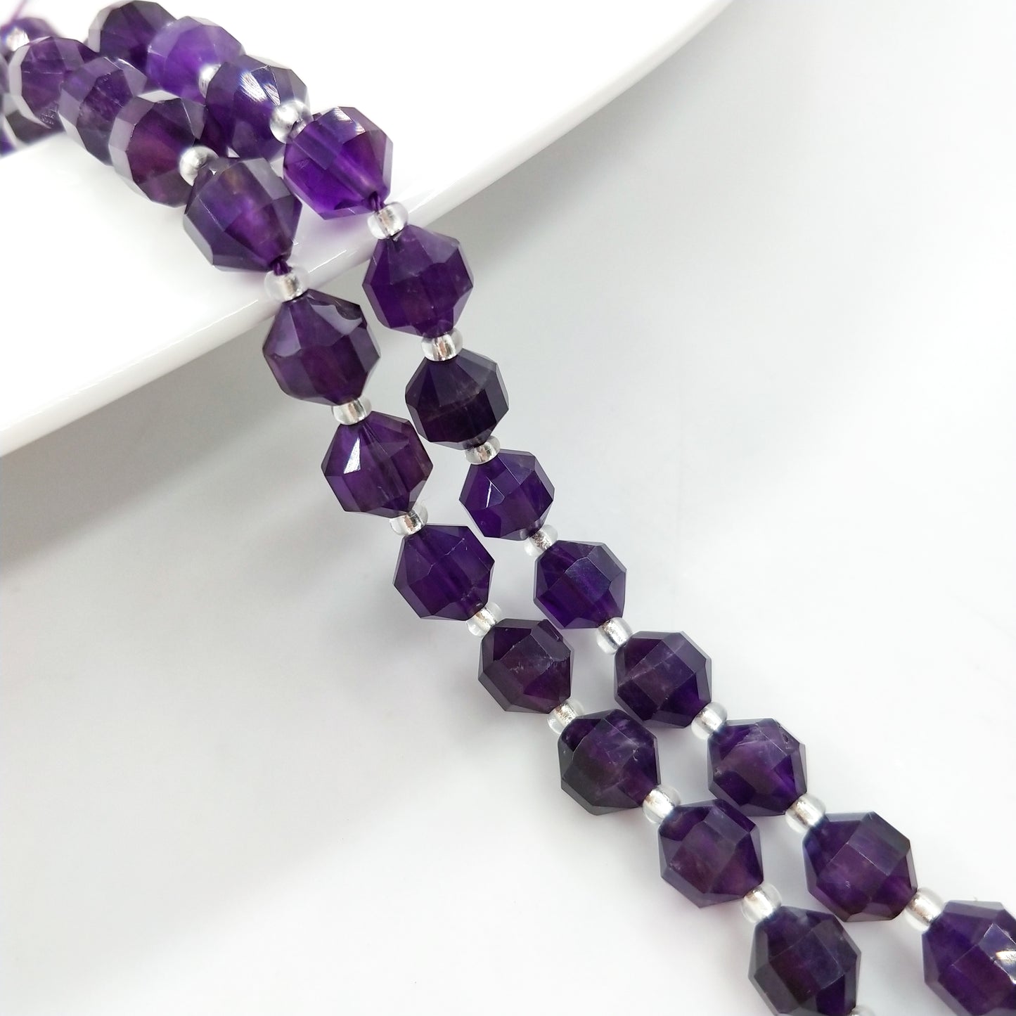 -------DIY 8mm olive faceted gemstone beads