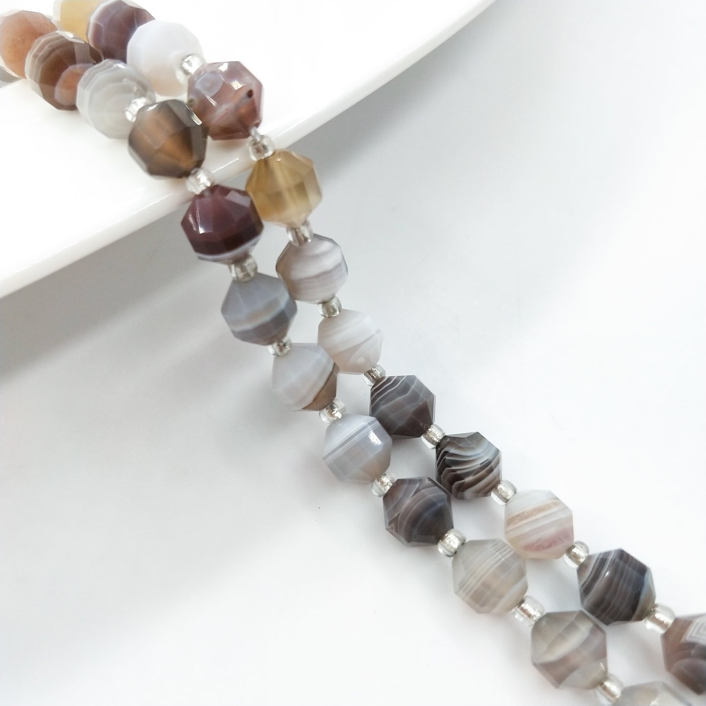 -------DIY 8mm olive faceted gemstone beads