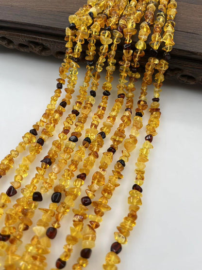 ------DIY amber 6mm 8mm and chips beads