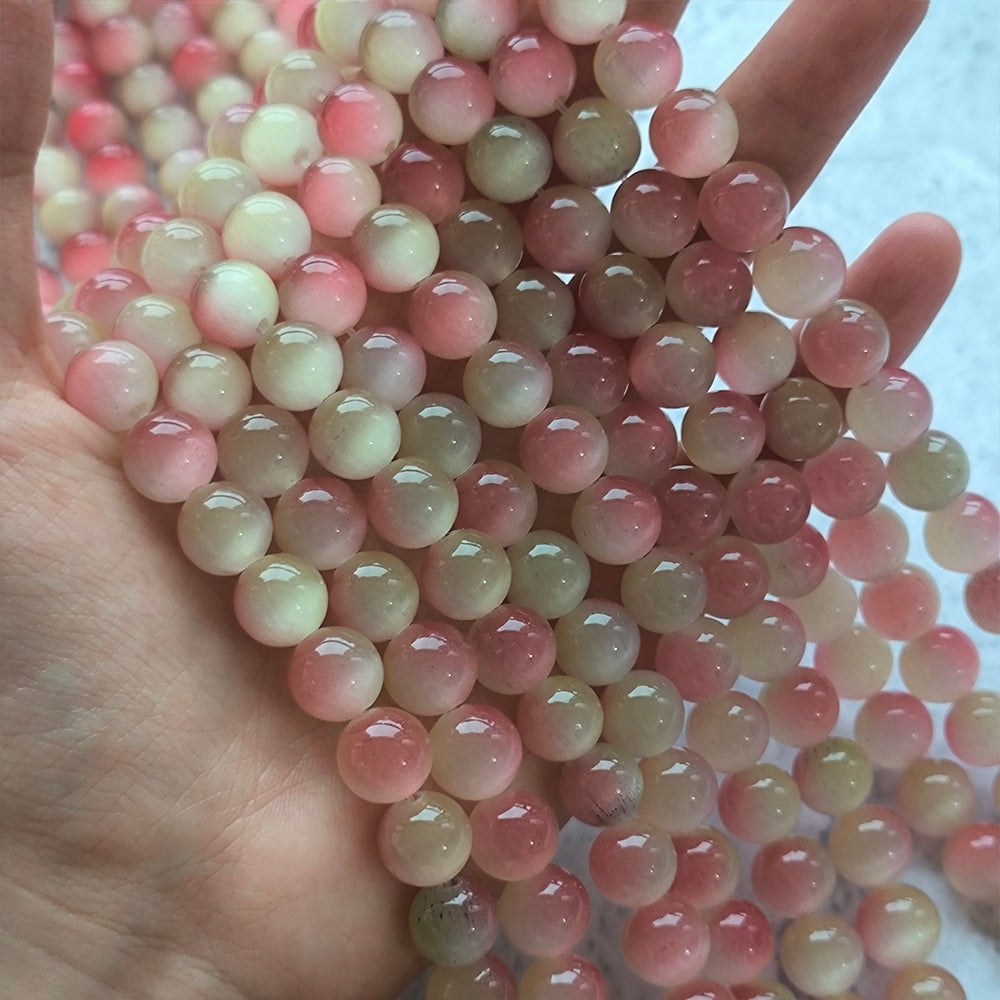 ------DIY double color cat eye  6mm 8mm 10mm beads