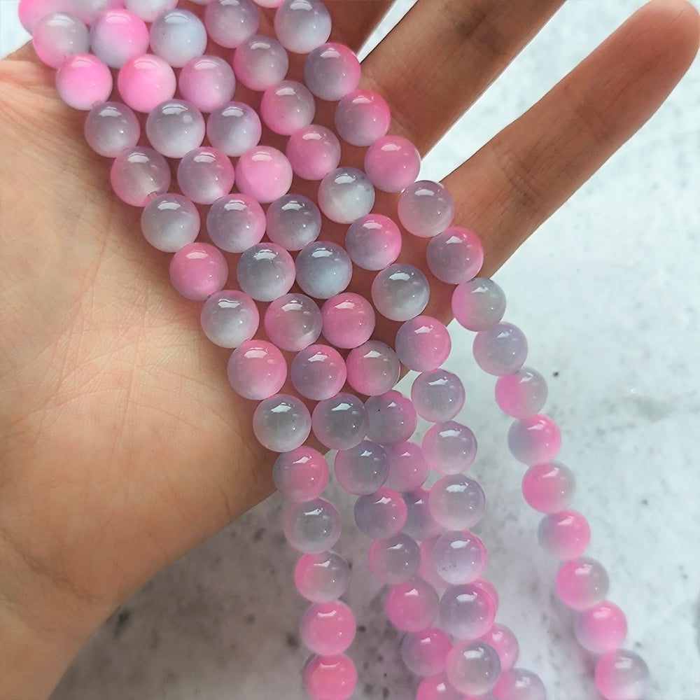 ------DIY double color cat eye  6mm 8mm 10mm beads