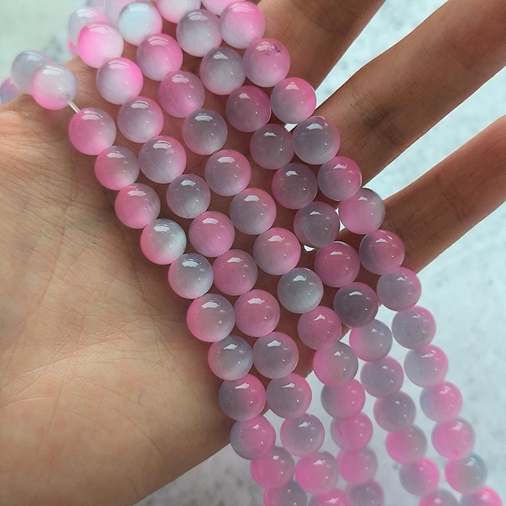 ------DIY double color cat eye  6mm 8mm 10mm beads