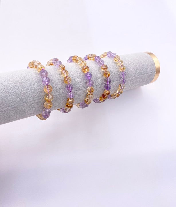 -----8mm Ametrine natural stone bracelet.