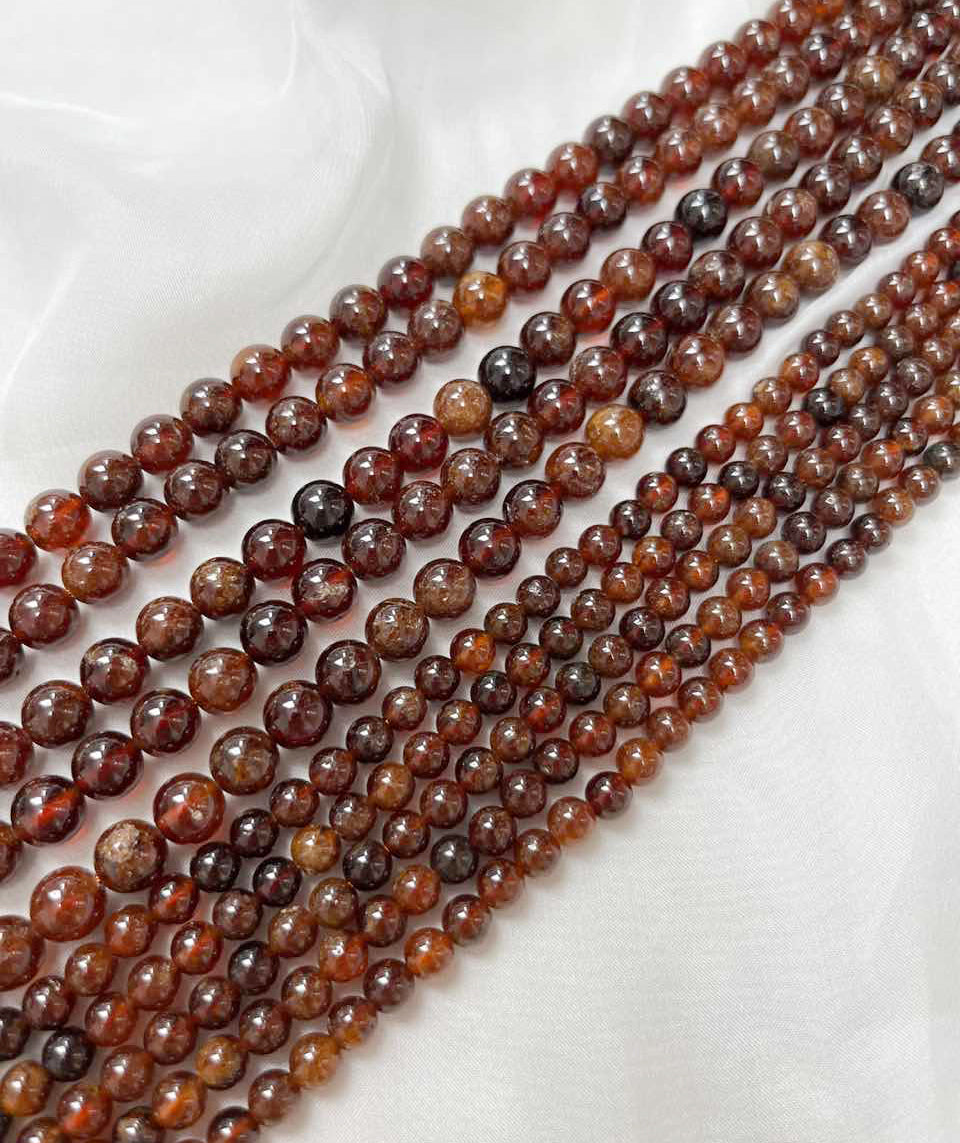 ----DIY  6mm and 8mm orange garnet-tt