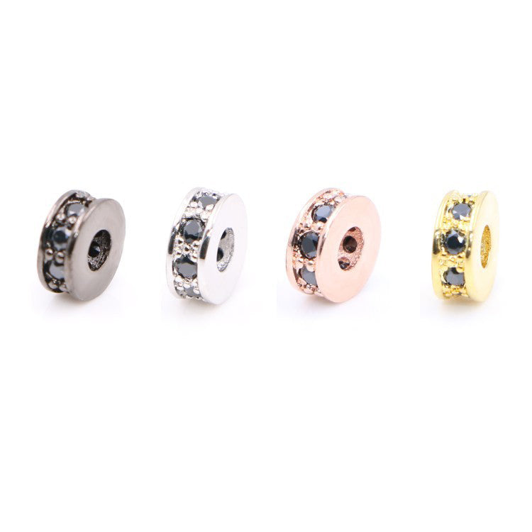 ----10pcs DIY copper+ zircon spacer bracelet accessory