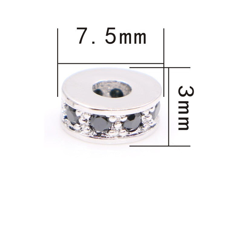 ----10pcs DIY copper+ zircon spacer bracelet accessory