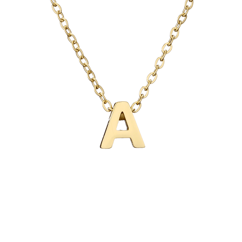 minimalist letter necklace