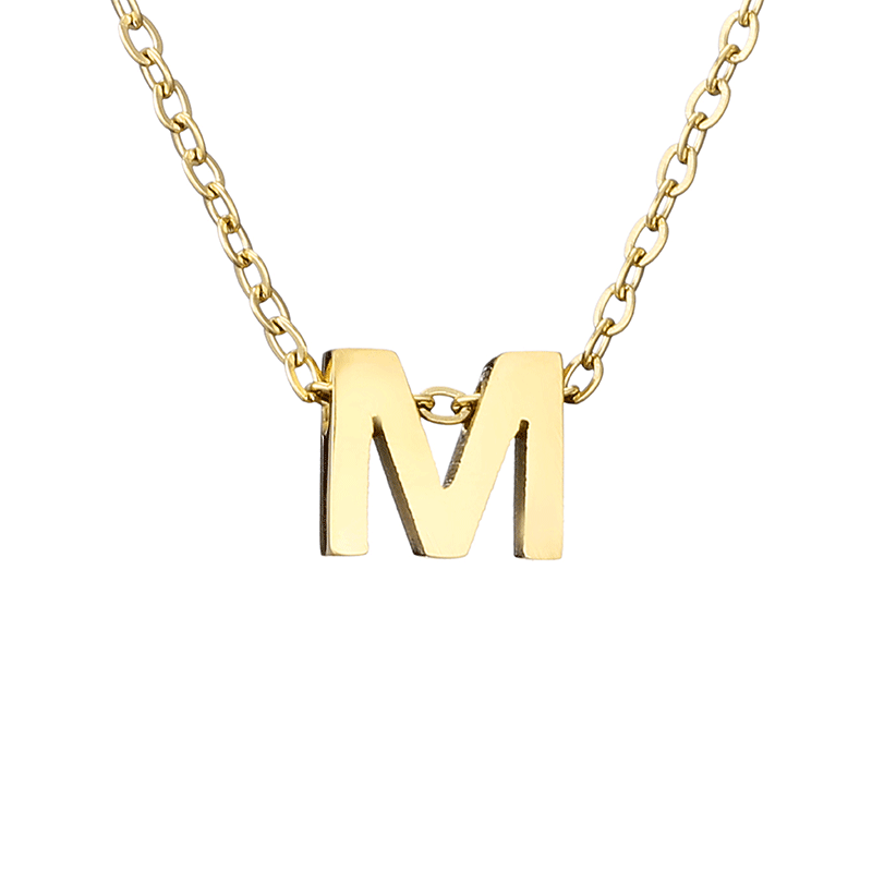 minimalist letter necklace