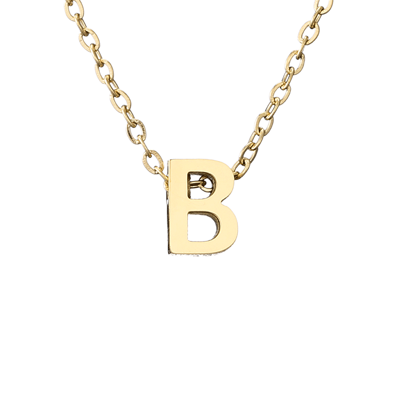 minimalist letter necklace