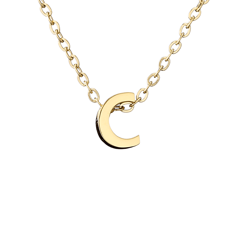 minimalist letter necklace