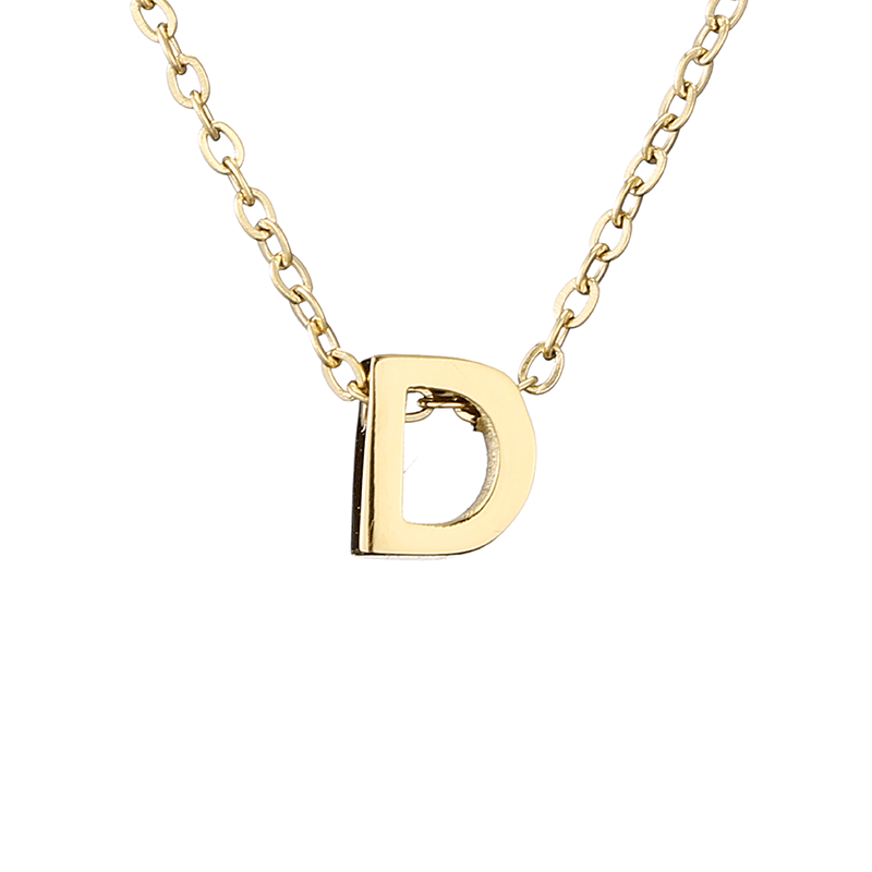 minimalist letter necklace