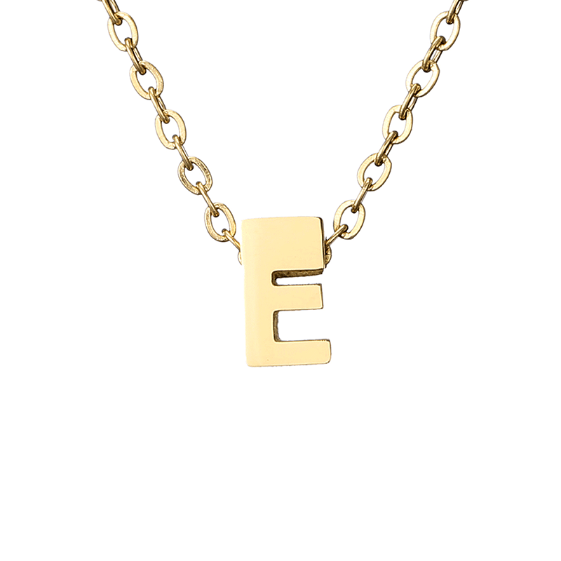 minimalist letter necklace