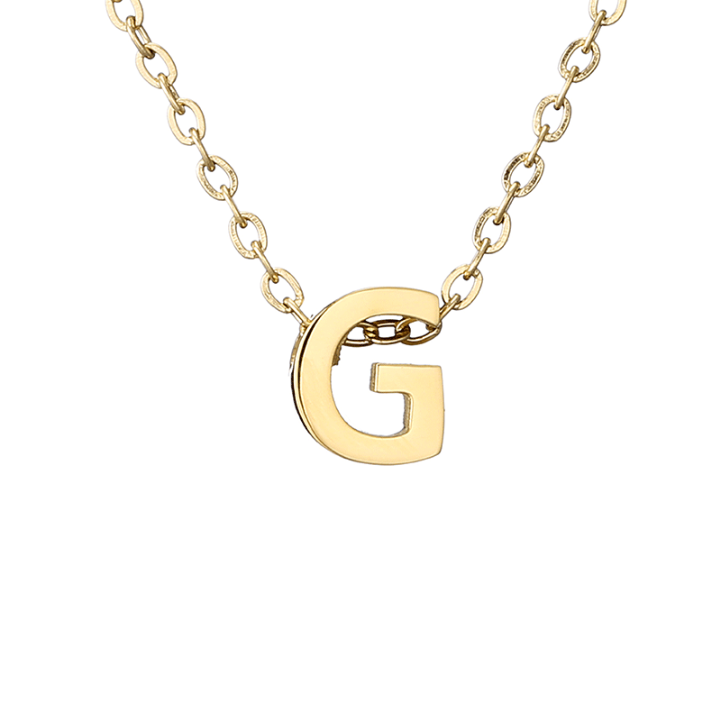 minimalist letter necklace