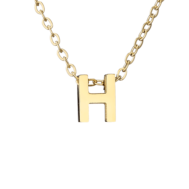 minimalist letter necklace