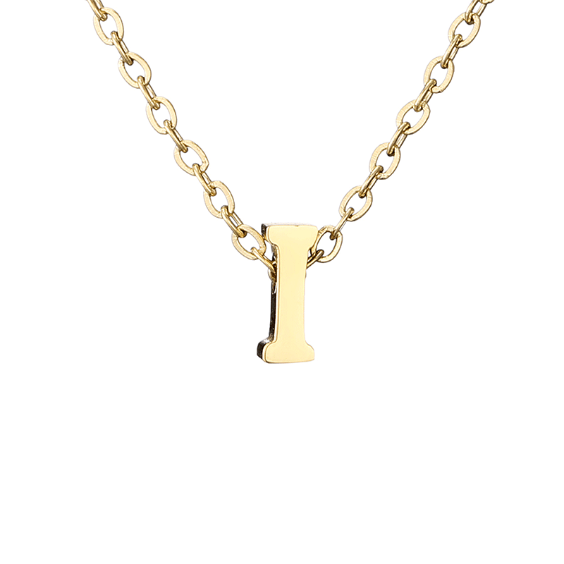 minimalist letter necklace