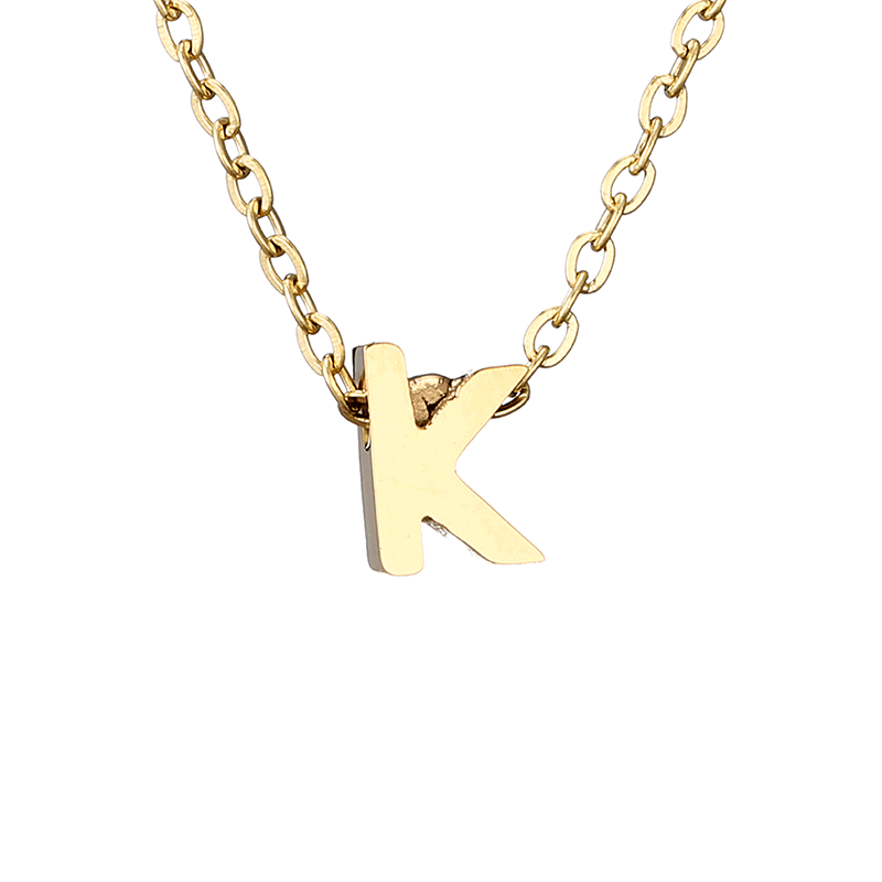 minimalist letter necklace