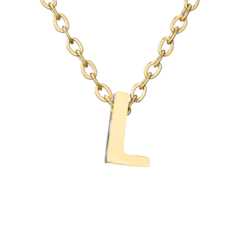 minimalist letter necklace