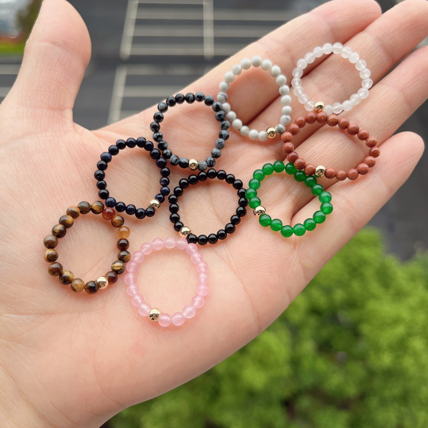 1pcs stone rings