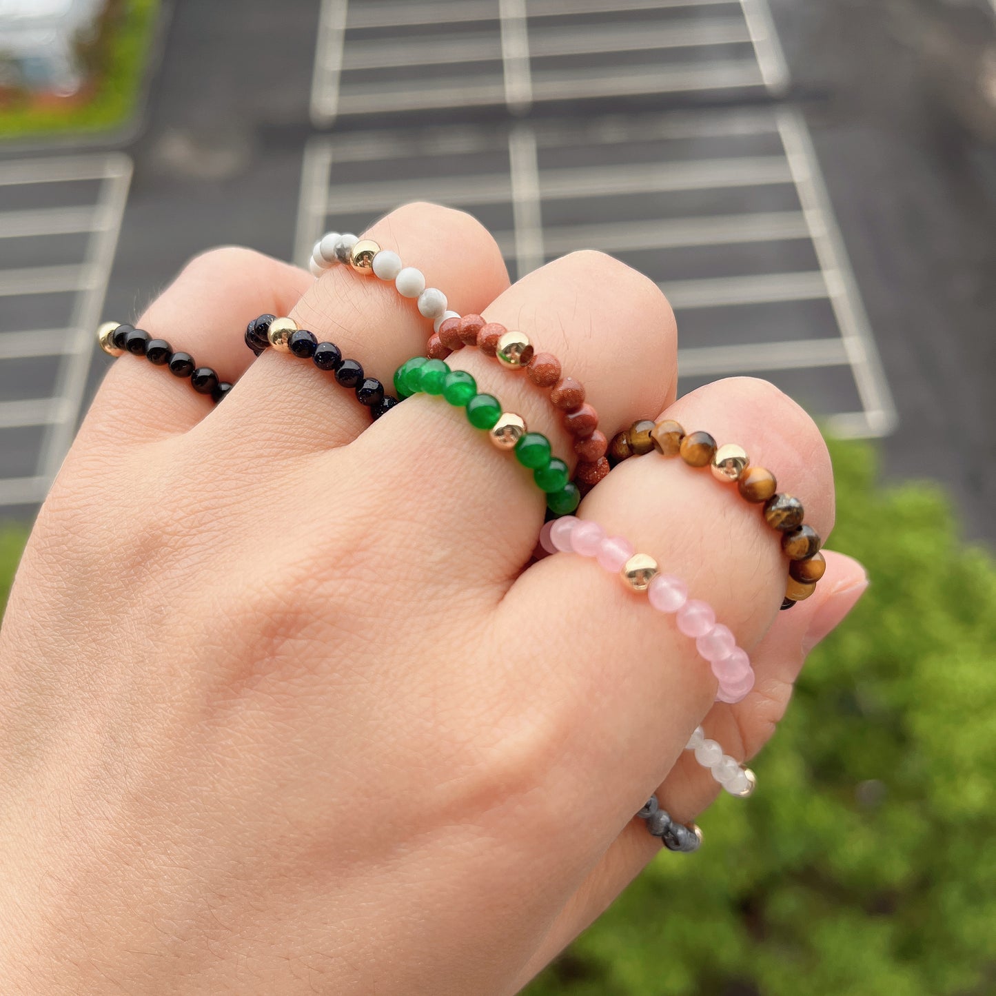 1pcs stone rings