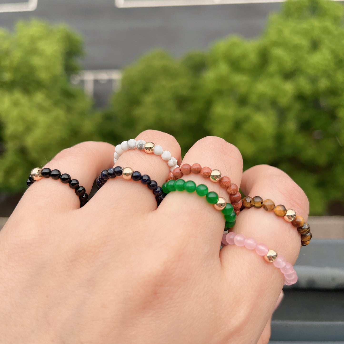 1pcs stone rings