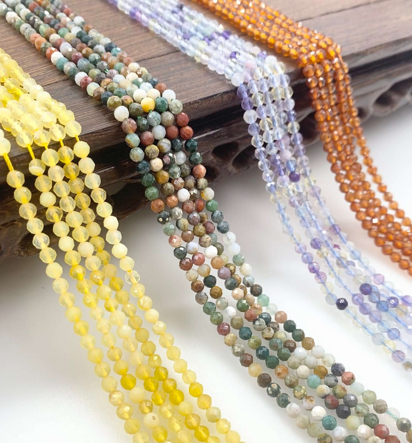 ----3mm faceted gemstone beads-tt