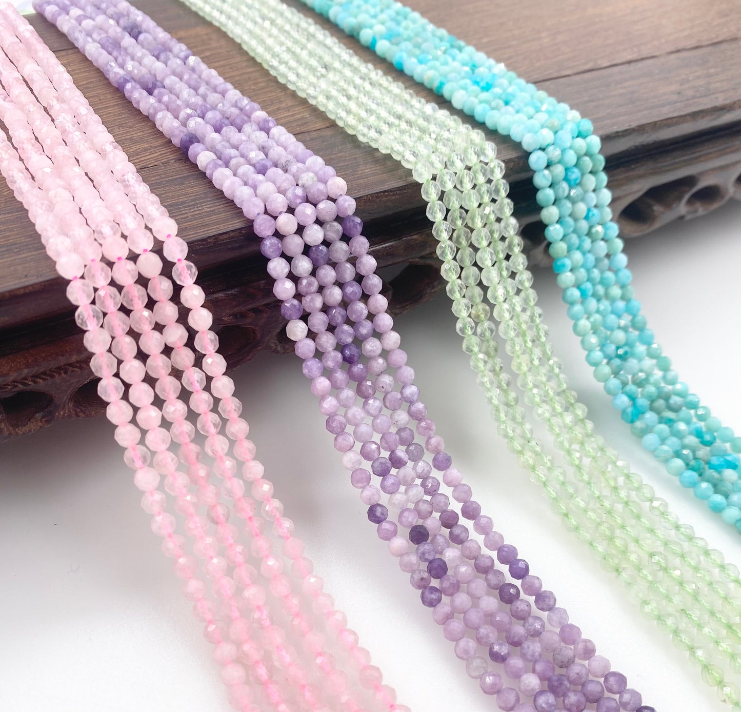 ----3mm faceted gemstone beads-tt