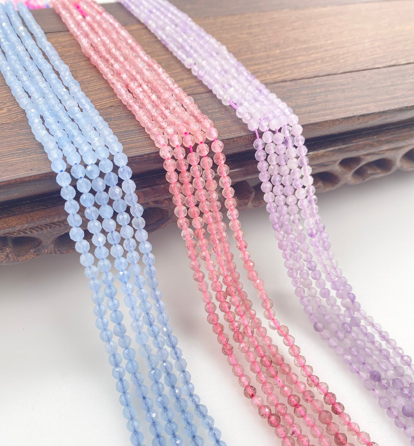 ----3mm faceted gemstone beads-tt