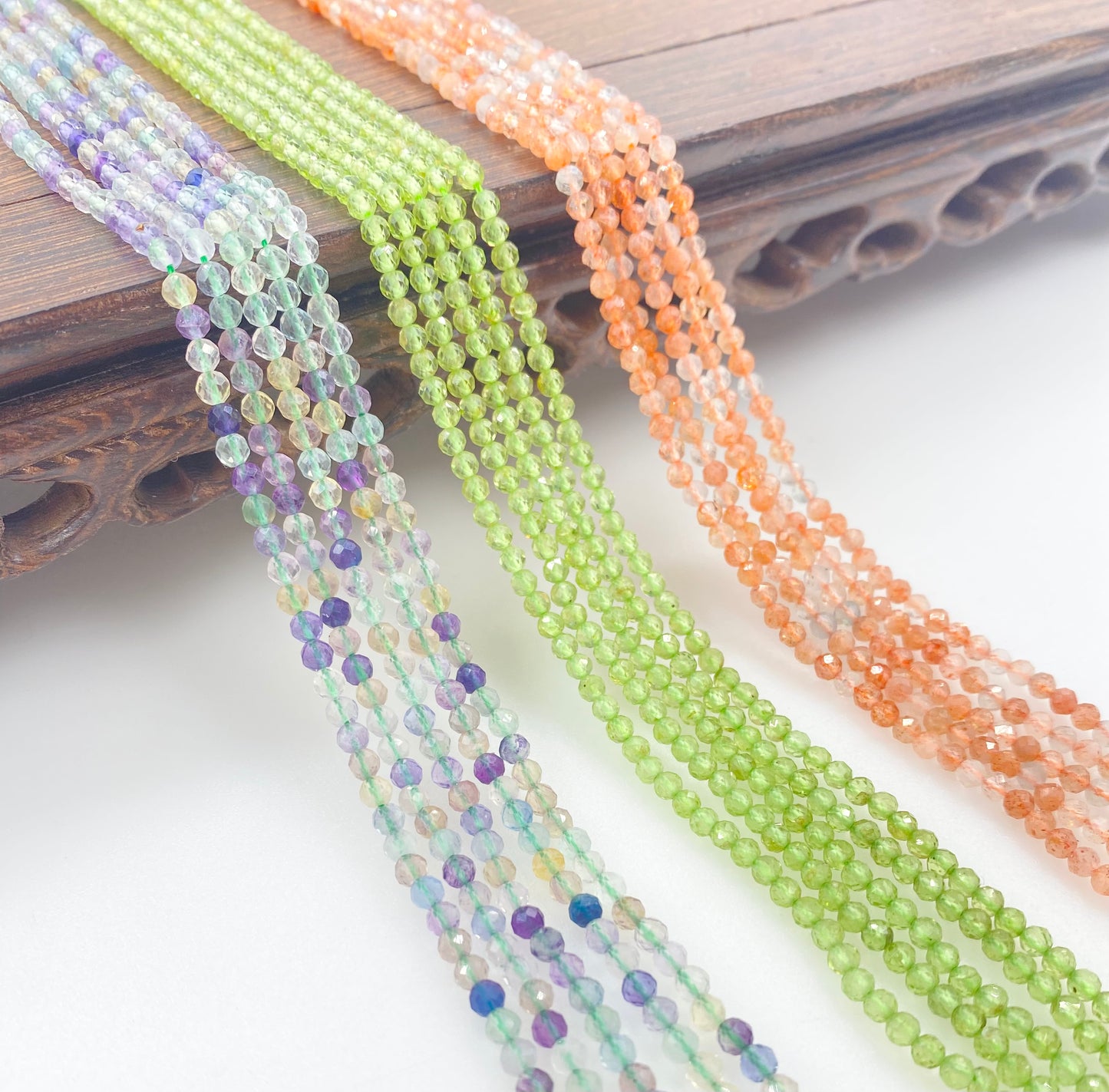 ----3mm faceted gemstone beads-tt