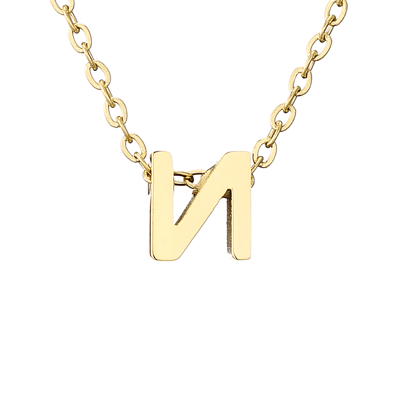 minimalist letter necklace