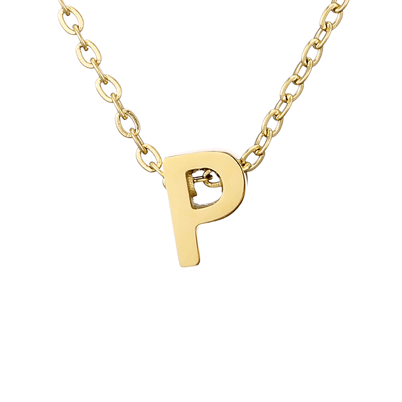 minimalist letter necklace