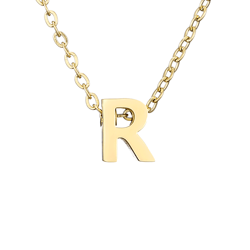 minimalist letter necklace