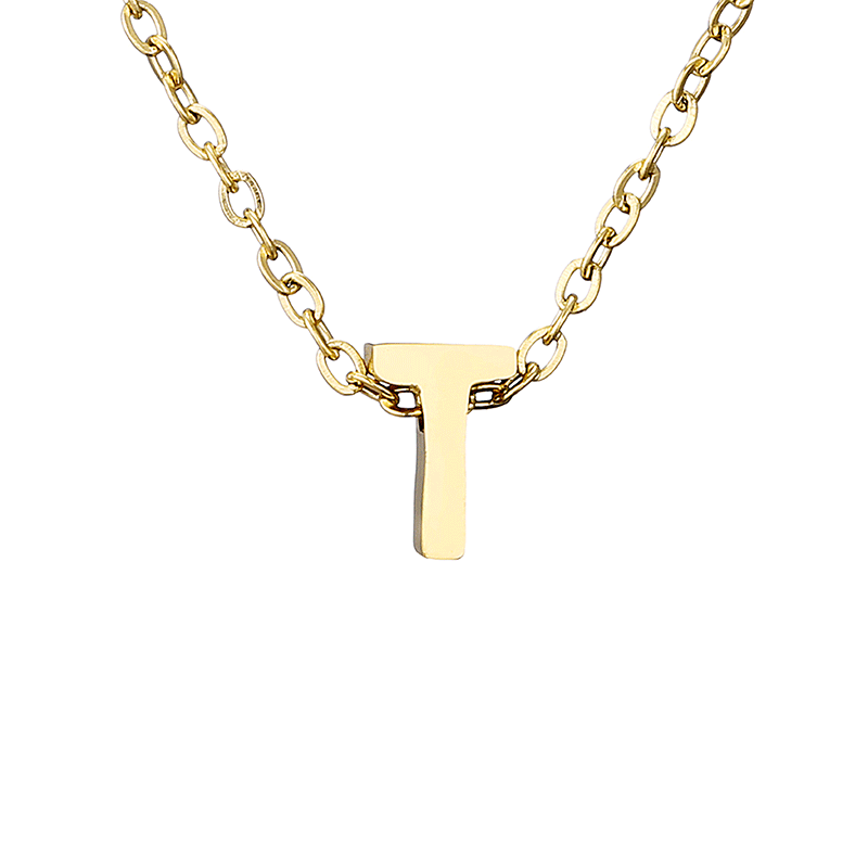 minimalist letter necklace