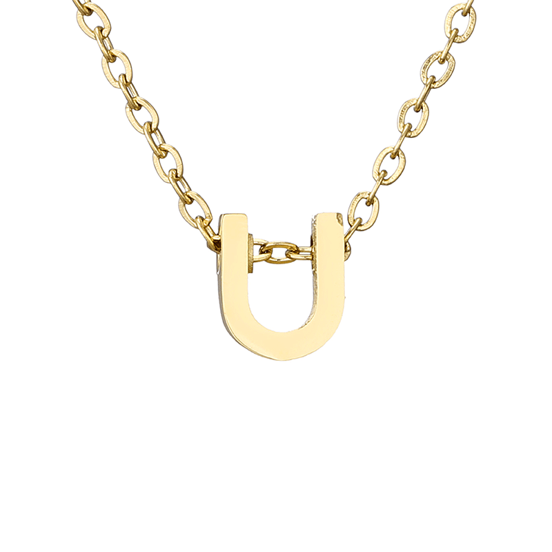 minimalist letter necklace