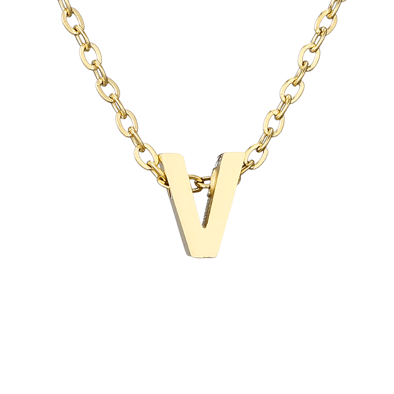 minimalist letter necklace