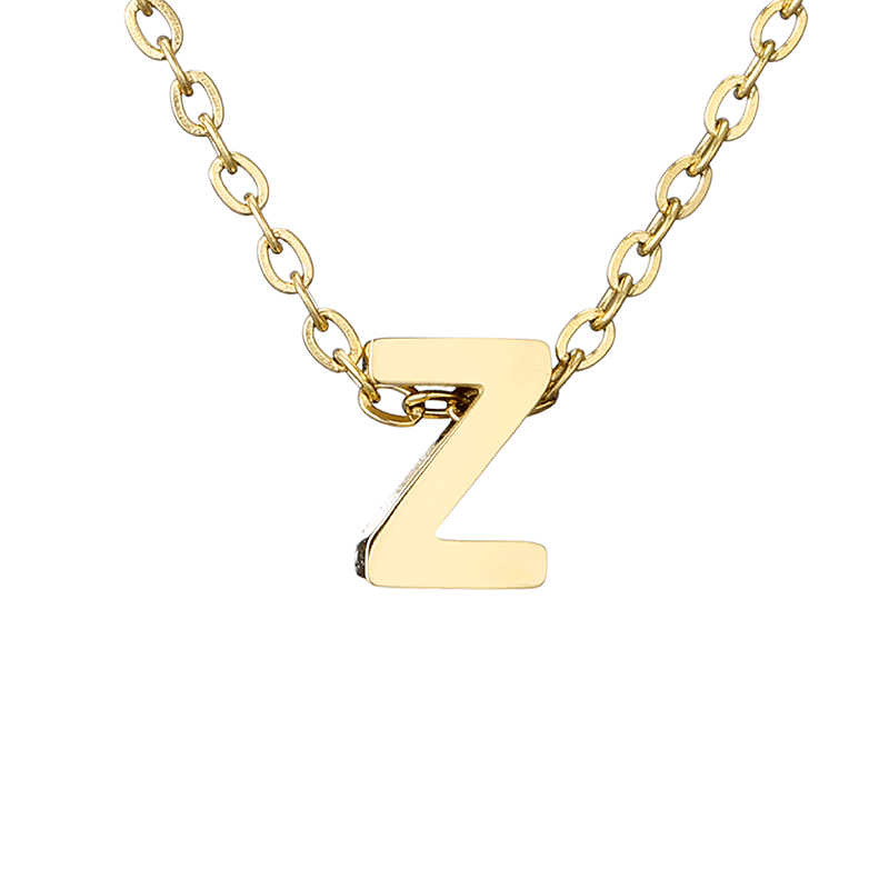 minimalist letter necklace