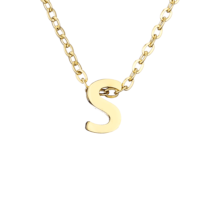 minimalist letter necklace