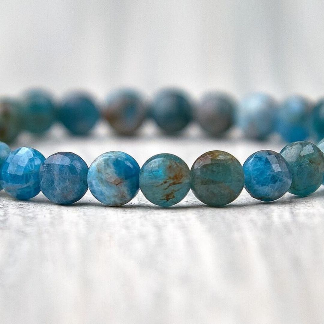 1pcs enhancing and promoting creativity blue apatite bracelet