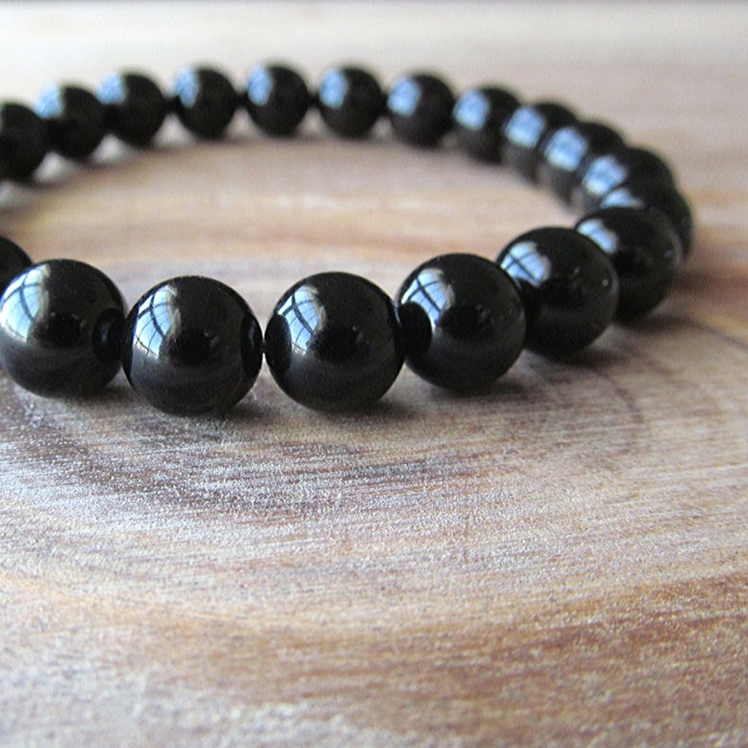 1pcs powerful protection black onyx stone bracelet