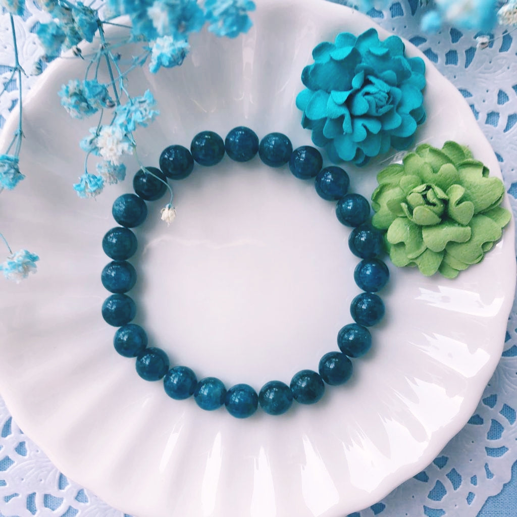 1pcs enhancing and promoting creativity blue apatite bracelet