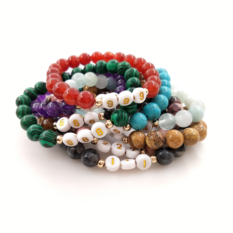 lucky number gemstone bracelet