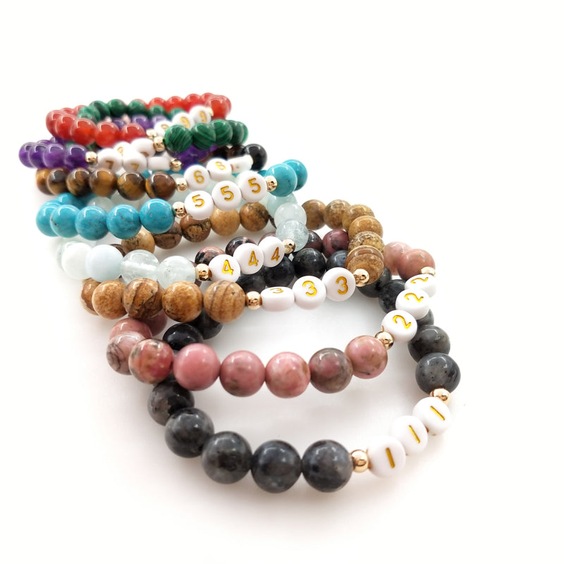 lucky number gemstone bracelet