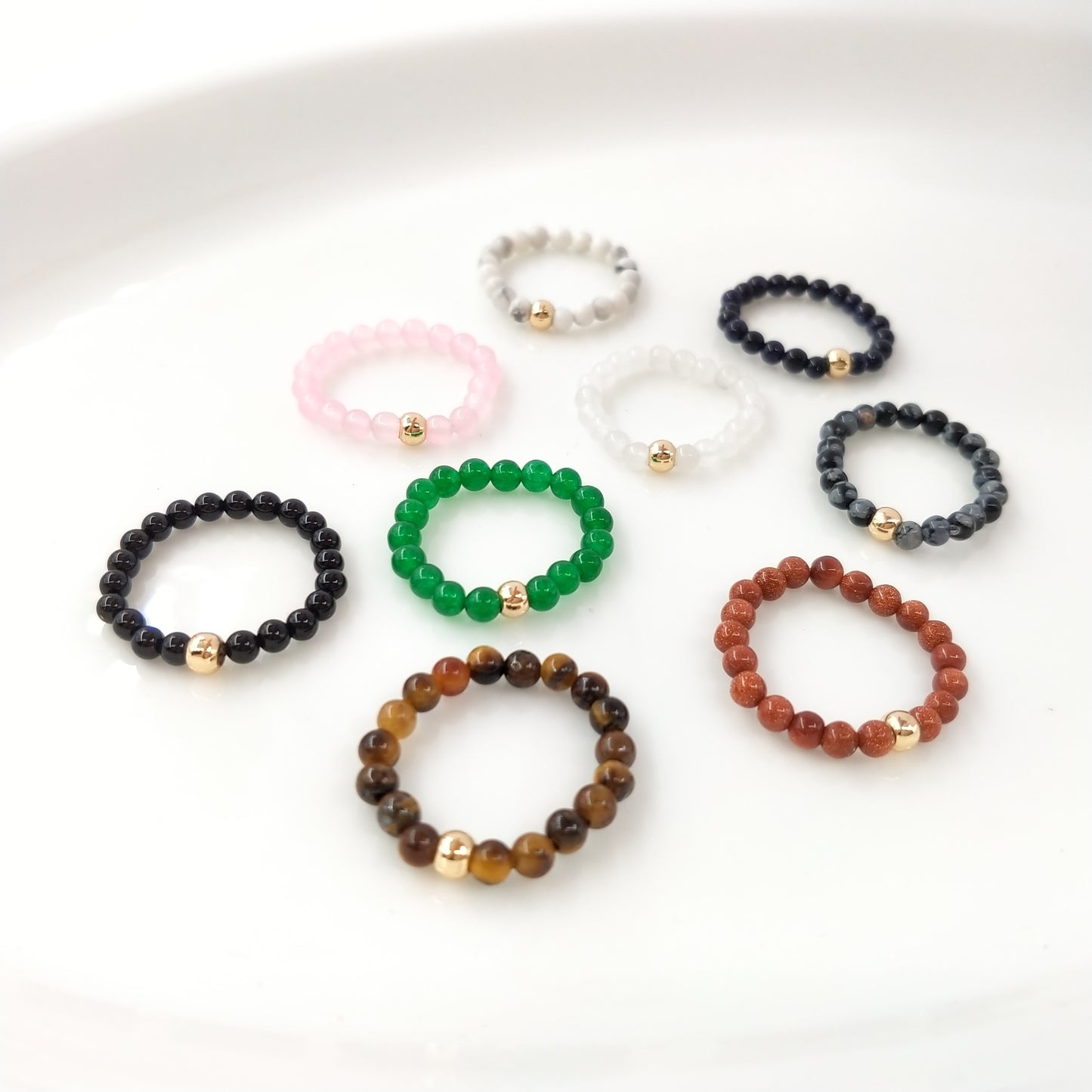 1pcs stone rings