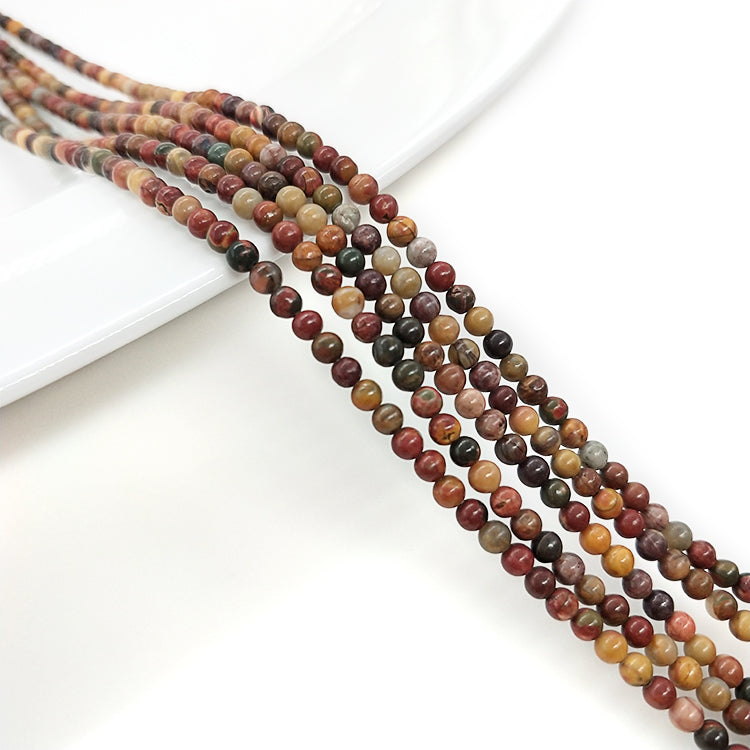 ----3mm round natural crystal beads