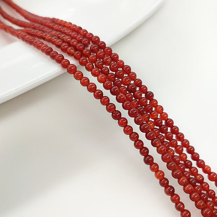 ----3mm round natural crystal beads