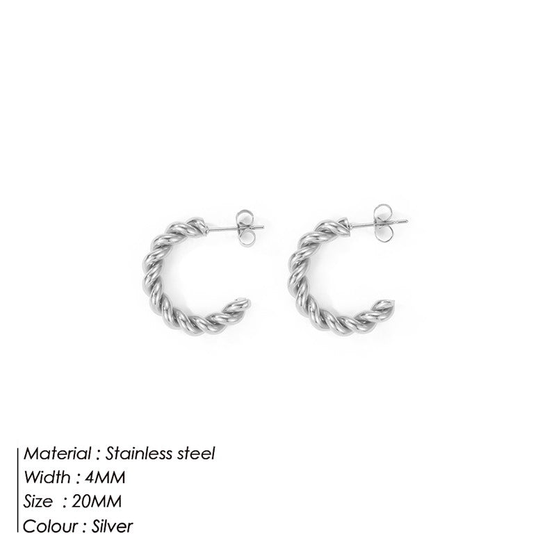 STAINLESS STEEL EARRINGS GOLD PLATING