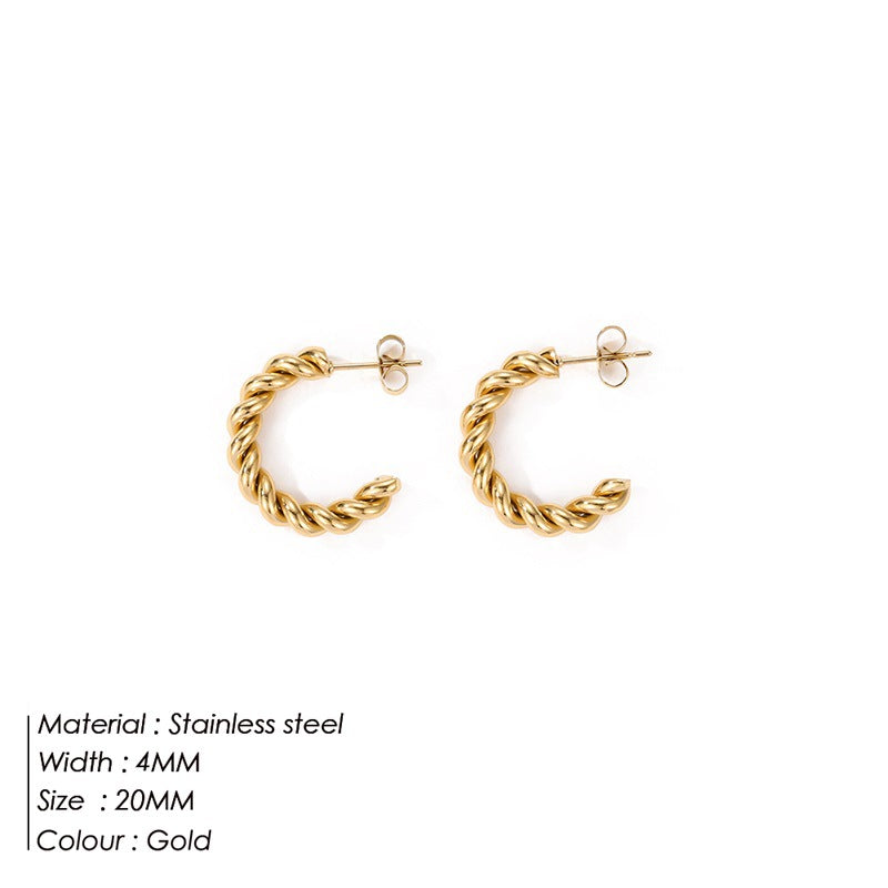 STAINLESS STEEL EARRINGS GOLD PLATING