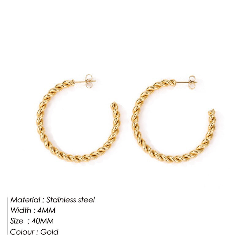 STAINLESS STEEL EARRINGS GOLD PLATING