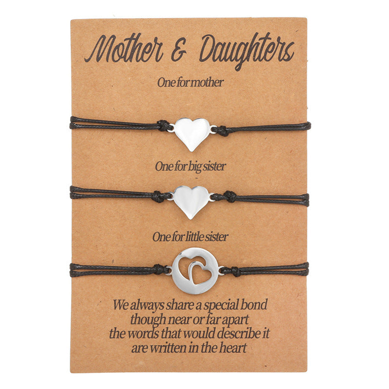 friendship couple bracelets sets for mother, for sister gift